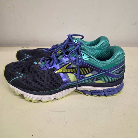 Brooks Shoes - Brooks Ravenna 6 Womens Running Shoes Blue Teal Purple Lime Green 1201821B452 10